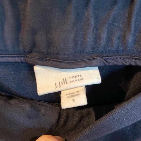 J Jill Women’s Ponte Legging Pull On Pants Slim Leg Navy Blue Size Small - Picture 6 of 6
